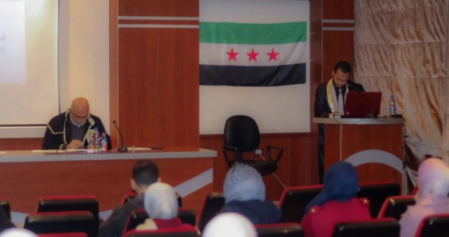 منح الباحث صالح فرج الأحمد درجة الماجستير في قسم الكيمياء