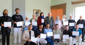 جامعة القلمون الخاصة تكرم طلابها المشاركين في معرض دمشق الدولي بدورته الثانية والستين